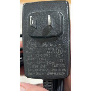 LG 8102 AC Adapter Power Supply MM-535 PM225 PM325 Vi125, 5V 1000mA